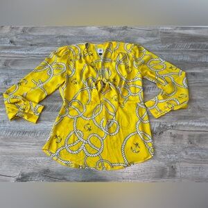 CAbi Reef Knot Blouse Sunny Ropes Size Small